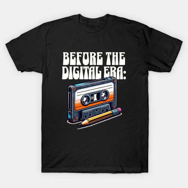 Old Music Cassette Tape Funny T-Shirt by Norse Magic